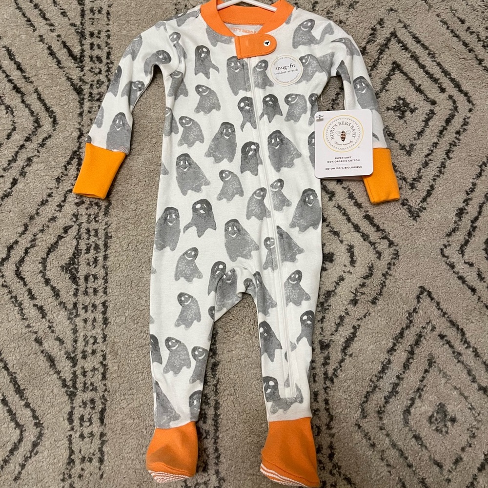 Burt’s Bee ghost zip footies size 0-3 months